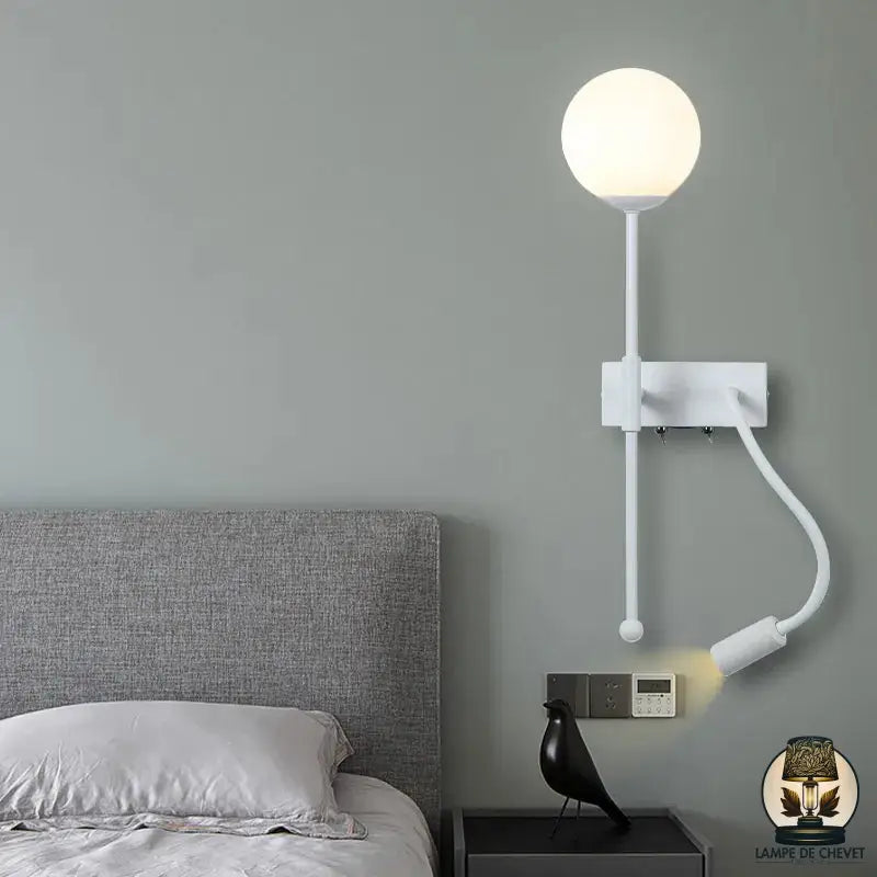 Liseuse murale LED plug light lampes de lit chambre à coucher