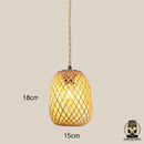 Ensemble suspension et lampe de chevet bambou
