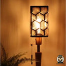 Abat jour ajoure metal pour lampe de chevet