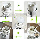 Abat jour conique lampe de chevet motif floral