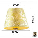 Abat jour conique lampe de chevet motif floral