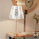 Abat jour conique lampe de chevet motif floral