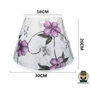 Abat jour conique lampe de chevet motif floral