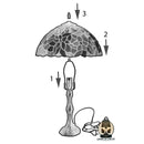 Abat-jour tiffany lampe de chevet