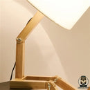 Bonhomme assis lampe de chevet en bois