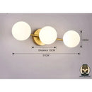 Lampe de chevet 3 branches boules