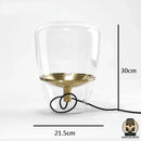 Lampe de chevet abat jour en verre