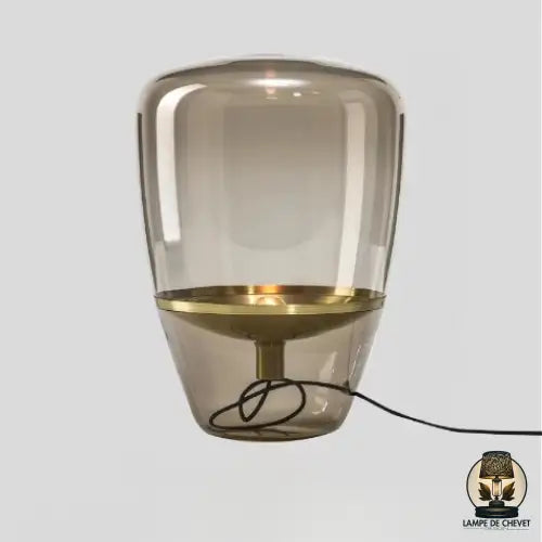 Lampe de chevet abat jour en verre