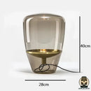 Lampe de chevet abat jour en verre