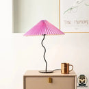 Lampe de chevet abat jour plissé