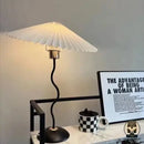 Lampe de chevet abat jour plissé