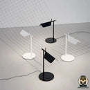 Lampe de chevet acier noir