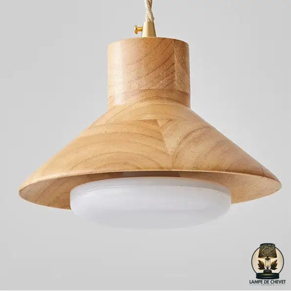 Lampe de chevet avec bois naturel