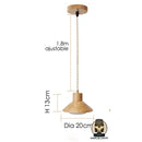 Lampe de chevet avec bois naturel