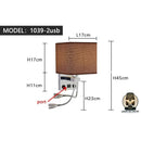 Lampe de chevet avec liseuse led