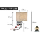 Lampe de chevet avec liseuse led