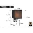 Lampe de chevet avec liseuse led