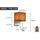 Lampe de chevet avec liseuse led