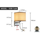 Lampe de chevet avec liseuse led