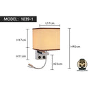 Lampe de chevet avec liseuse led