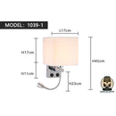 Lampe de chevet avec liseuse led