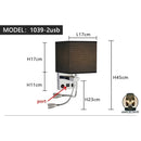 Lampe de chevet avec liseuse led