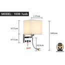 Lampe de chevet avec liseuse led