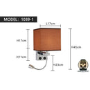 Lampe de chevet avec liseuse led