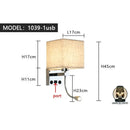 Lampe de chevet avec liseuse led