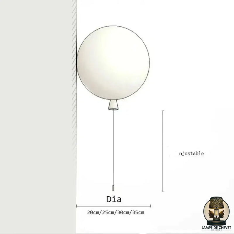 Lampe de chevet ballon