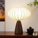 Lampe de chevet blanc et bois