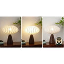 Lampe de chevet blanc et bois