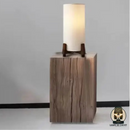 Lampe de chevet blanche et bois