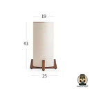 Lampe de chevet blanche et bois