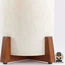 Lampe de chevet blanche et bois