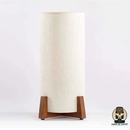 Lampe de chevet blanche et bois