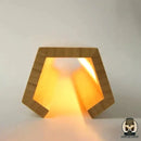 Lampe de chevet bois brut