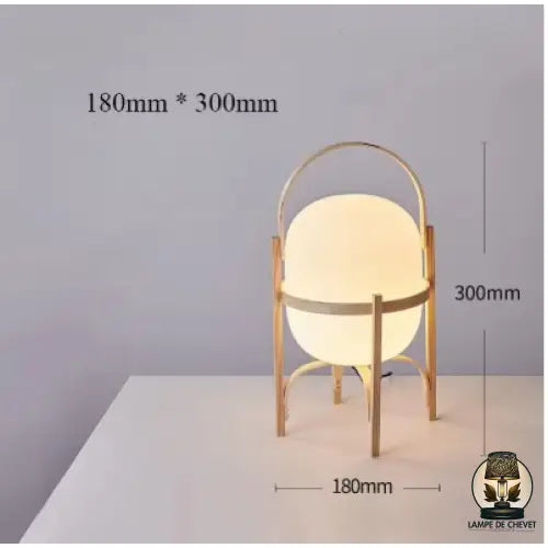 Lampe de chevet bois design