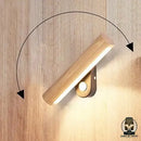 Lampe de chevet bois et metal noir