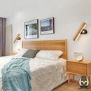 Lampe de chevet bois et metal noir