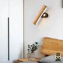 Lampe de chevet bois et metal noir