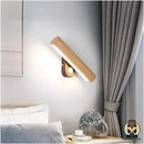 Lampe de chevet bois et metal noir
