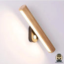 Lampe de chevet bois et metal noir