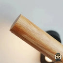 Lampe de chevet bois et metal noir