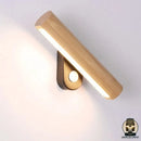 Lampe de chevet bois et metal noir