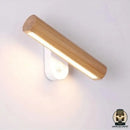 Lampe de chevet bois et metal noir