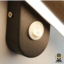 Lampe de chevet bois et metal noir