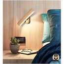 Lampe de chevet bois et metal noir