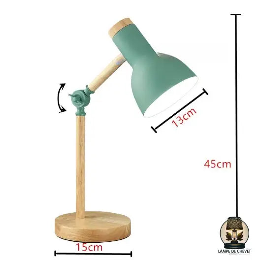 Lampe de chevet bois et noir