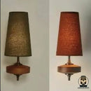 Lampe de chevet bois metal
